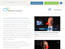 Tablet Screenshot of bankdispute.com.au